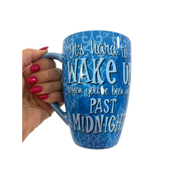 Cinderella Blue Coffee Mug Disney Park Ceramic 16 oz It’s Hard To Wake Uo When … - Picture 4 of 13
